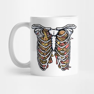 lots of food in the rib cage Mug